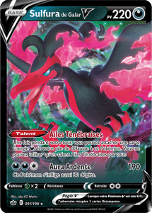JCC Pokémon Epée Bouclier Règne De Glace Sulfura De Galar V