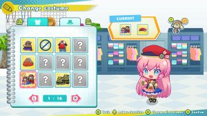 Hatsune Miku Logic Paint S+ - choix de la tenue et des accessoires des personnages