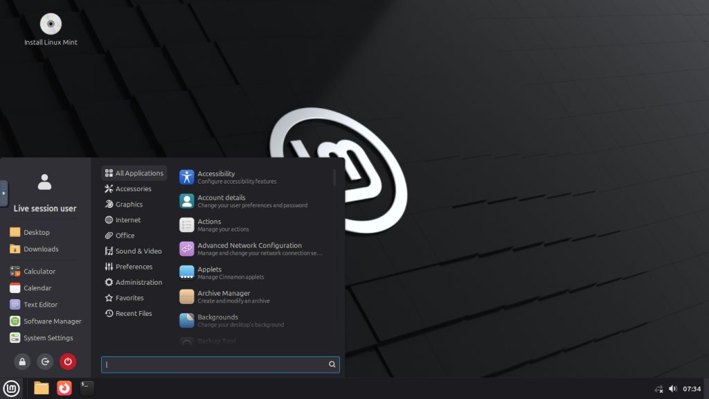 Linux Mint 22.3 - bureau Cinnamon