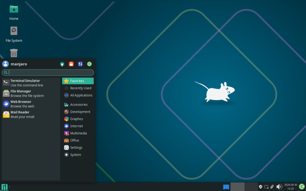 Manjaro Linux - bureau Xfce